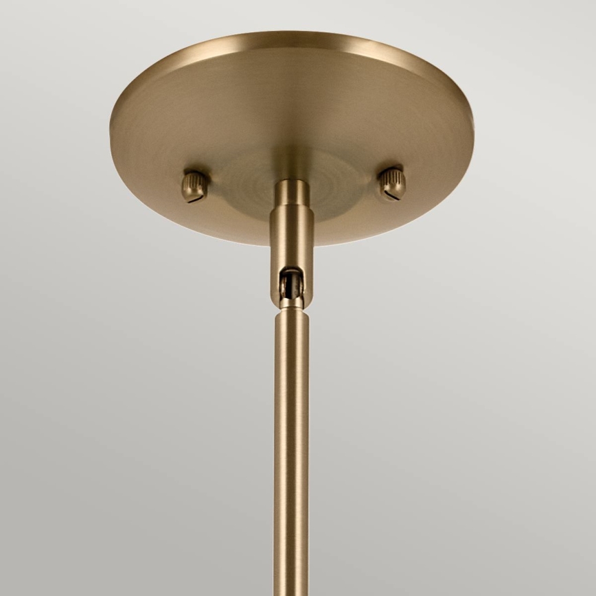 Kichler - Lampadario a sospensione con supporto rigido DEELA 1xE27/60W/230V diametro 17,8 cm ottone
