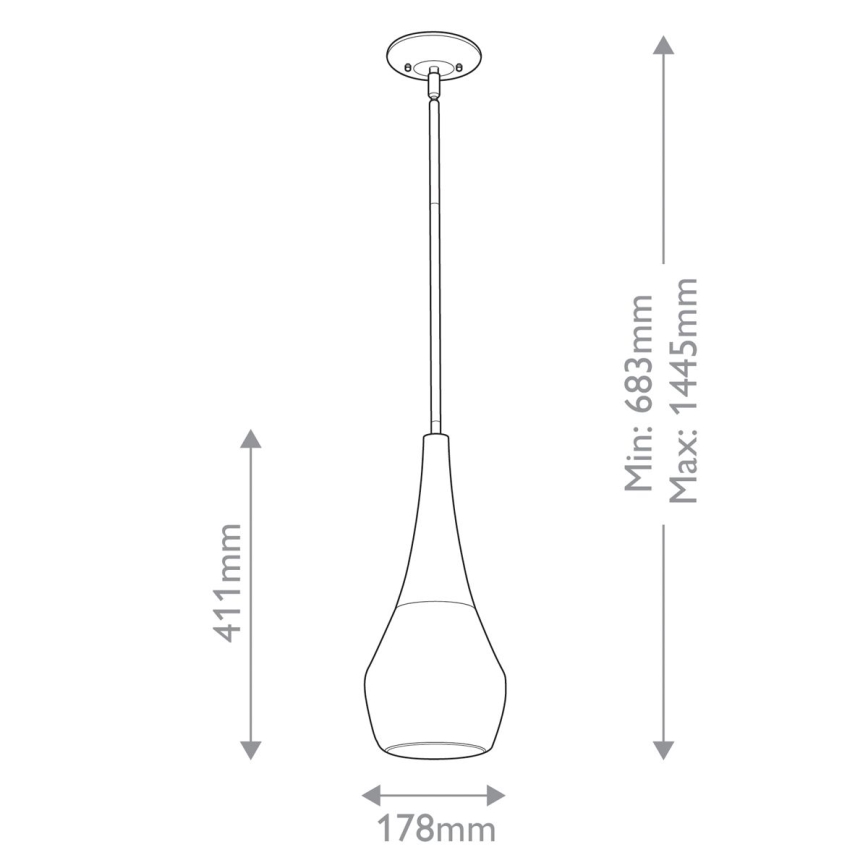 Kichler - Lampadario a sospensione con supporto rigido DEELA 1xE27/60W/230V diametro 17,8 cm ottone