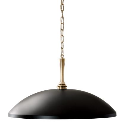Kichler - Lampadario a sospensione con catena DELAROSA 1xE27/60W/230V nero/ottone