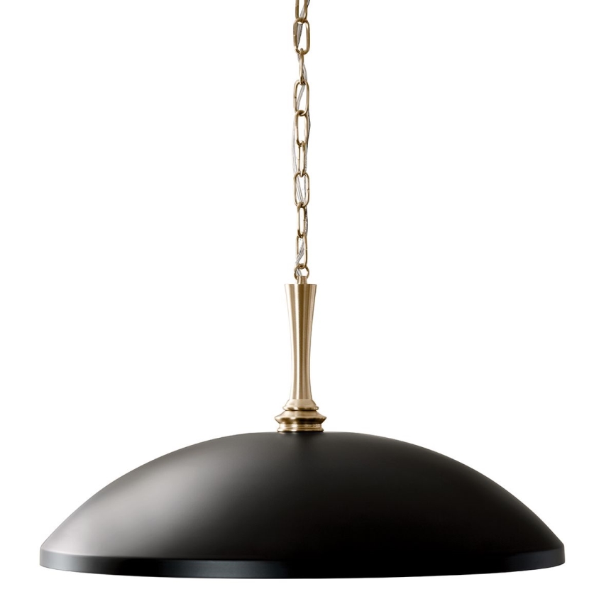Kichler - Lampadario a sospensione con catena DELAROSA 1xE27/60W/230V nero/ottone