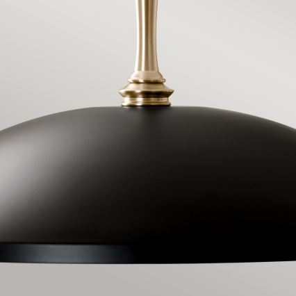 Kichler - Lampadario a sospensione con catena DELAROSA 1xE27/60W/230V nero/ottone