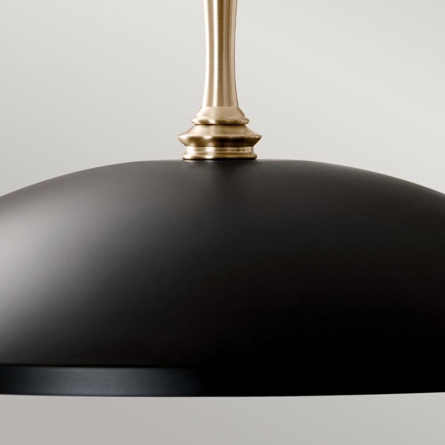 Kichler - Lampadario a sospensione con catena DELAROSA 1xE27/60W/230V nero/ottone