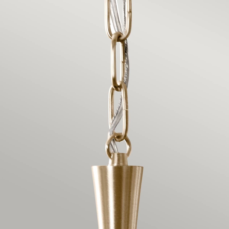 Kichler - Lampadario a sospensione con catena DELAROSA 1xE27/60W/230V nero/ottone
