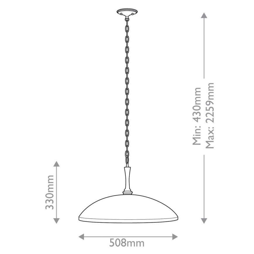 Kichler - Lampadario a sospensione con catena DELAROSA 1xE27/60W/230V nero/ottone