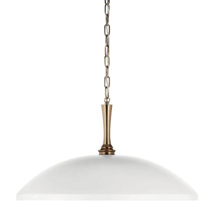 Kichler - Lampadario a sospensione con catena DELAROSA 1xE27/60W/230V bianco/ottone