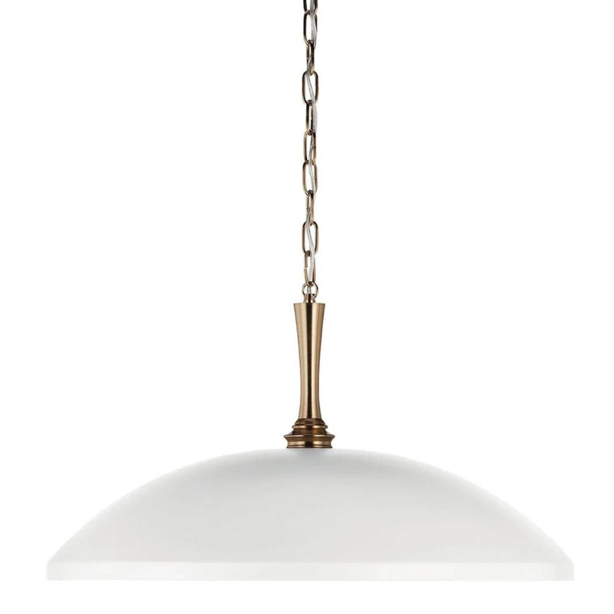 Kichler - Lampadario a sospensione con catena DELAROSA 1xE27/60W/230V bianco/ottone