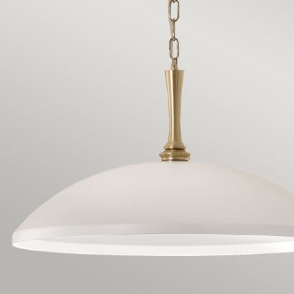 Kichler - Lampadario a sospensione con catena DELAROSA 1xE27/60W/230V bianco/ottone