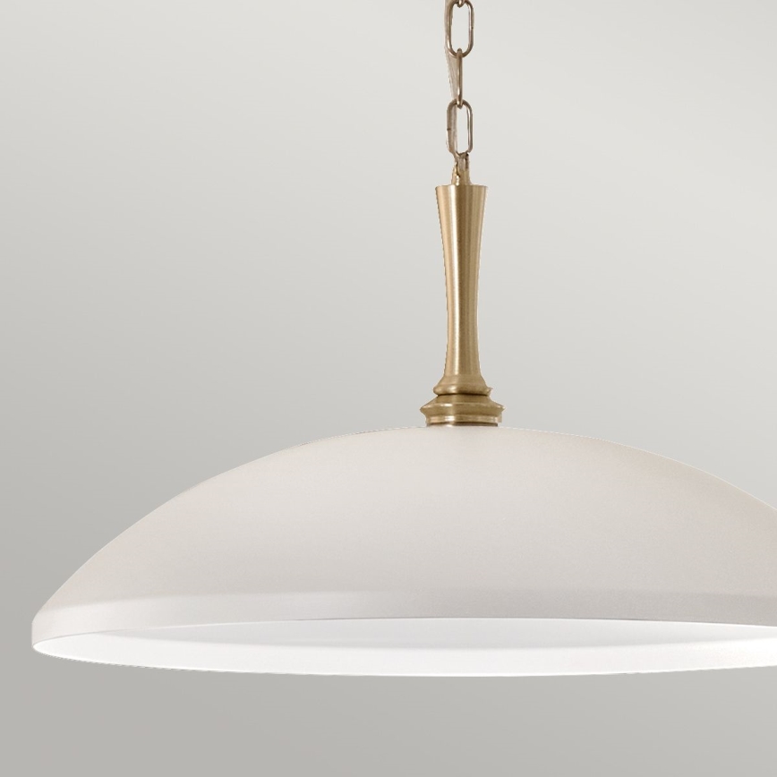 Kichler - Lampadario a sospensione con catena DELAROSA 1xE27/60W/230V bianco/ottone