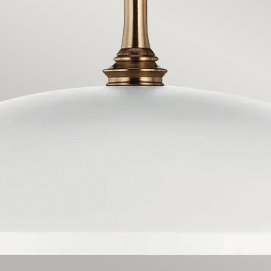 Kichler - Lampadario a sospensione con catena DELAROSA 1xE27/60W/230V bianco/ottone