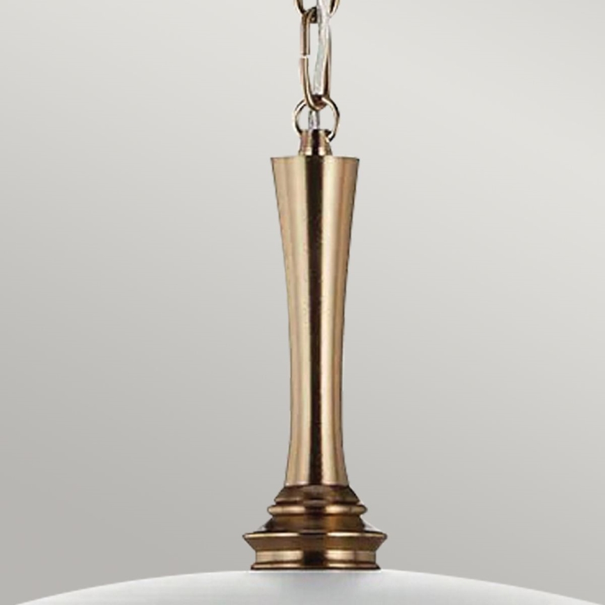 Kichler - Lampadario a sospensione con catena DELAROSA 1xE27/60W/230V bianco/ottone