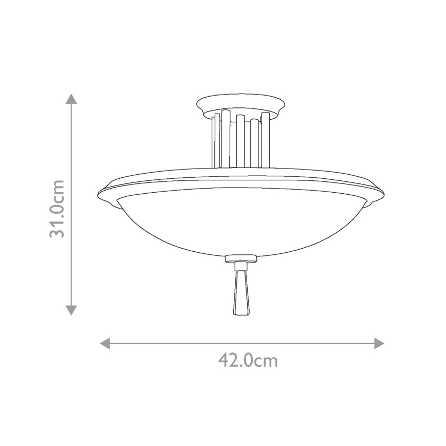 Kichler - Lampadario a plafone DREYFUS 3xE27/60W/230V cromo opaco