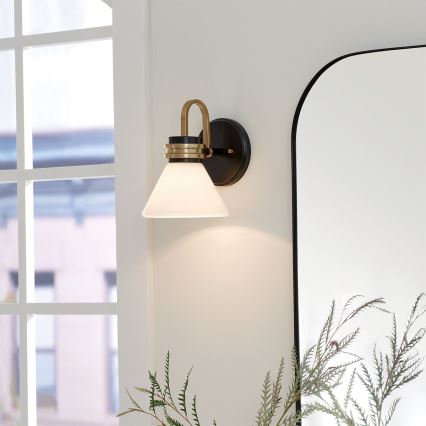 Kichler - LED Applique da bagno FARUM 1xG9/3W/230V IP44 nero/ottone