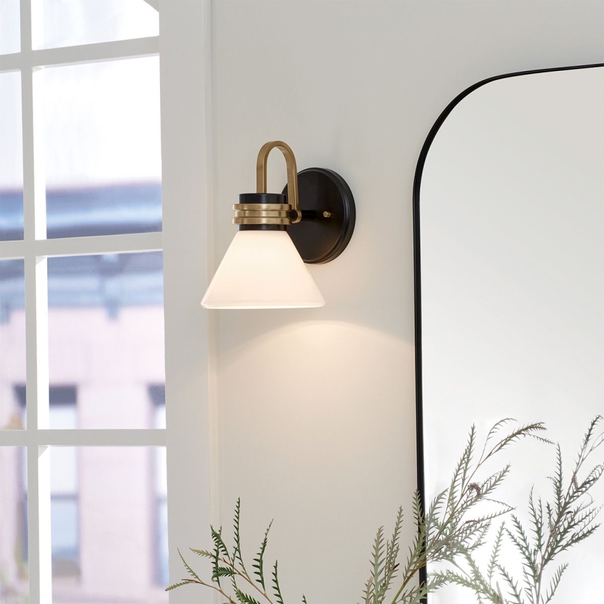 Kichler - LED Applique da bagno FARUM 1xG9/3W/230V IP44 nero/ottone