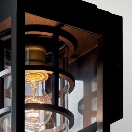 Kichler - Applique da esterno HONE S 1xE27/60W/230V IP44 nera