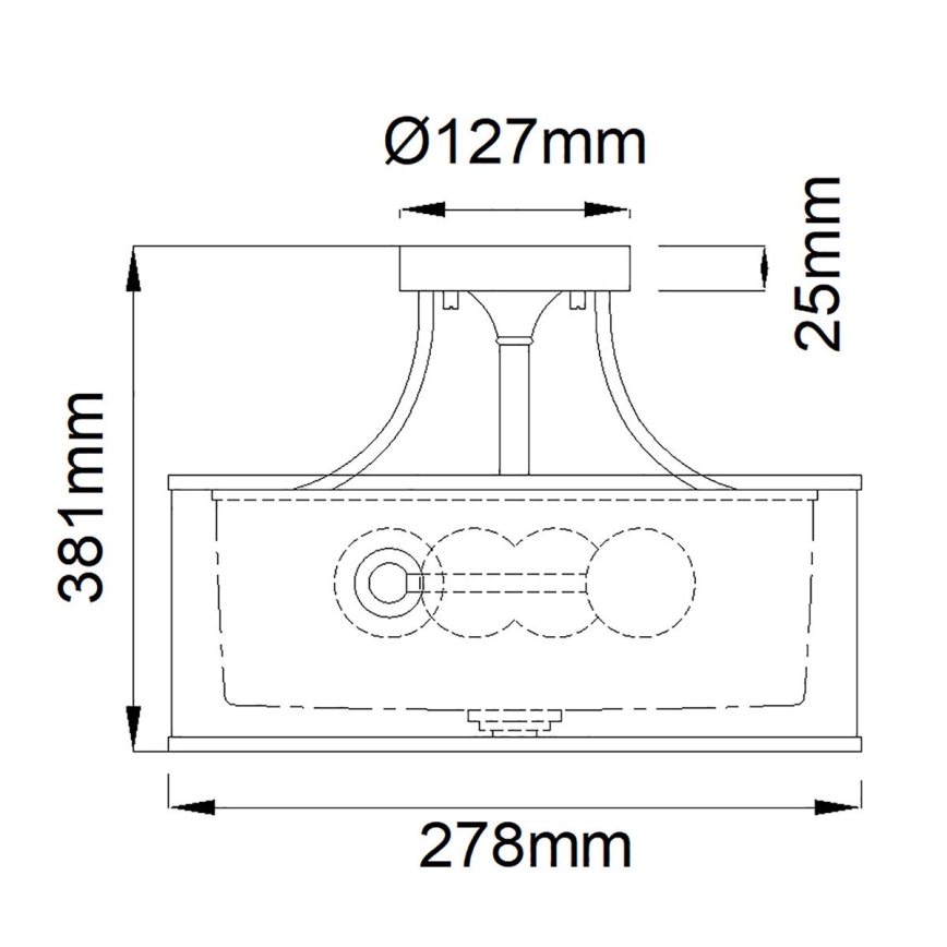 Kichler - Lampadario a plafone LACEY 3xE27/60W/230V cromo opaco