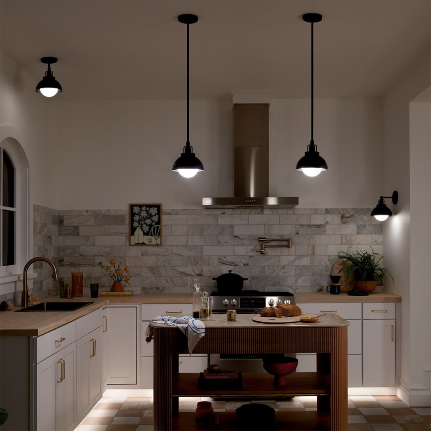 Kichler - Applique NIVA 1xE27/40W/230V nero