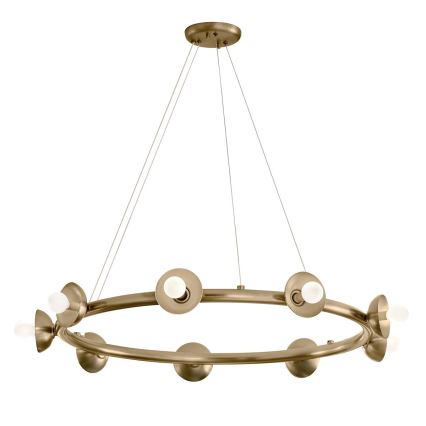 Kichler - Lampadario sospeso a cavo PALTA 9xE14/40W/230V oro
