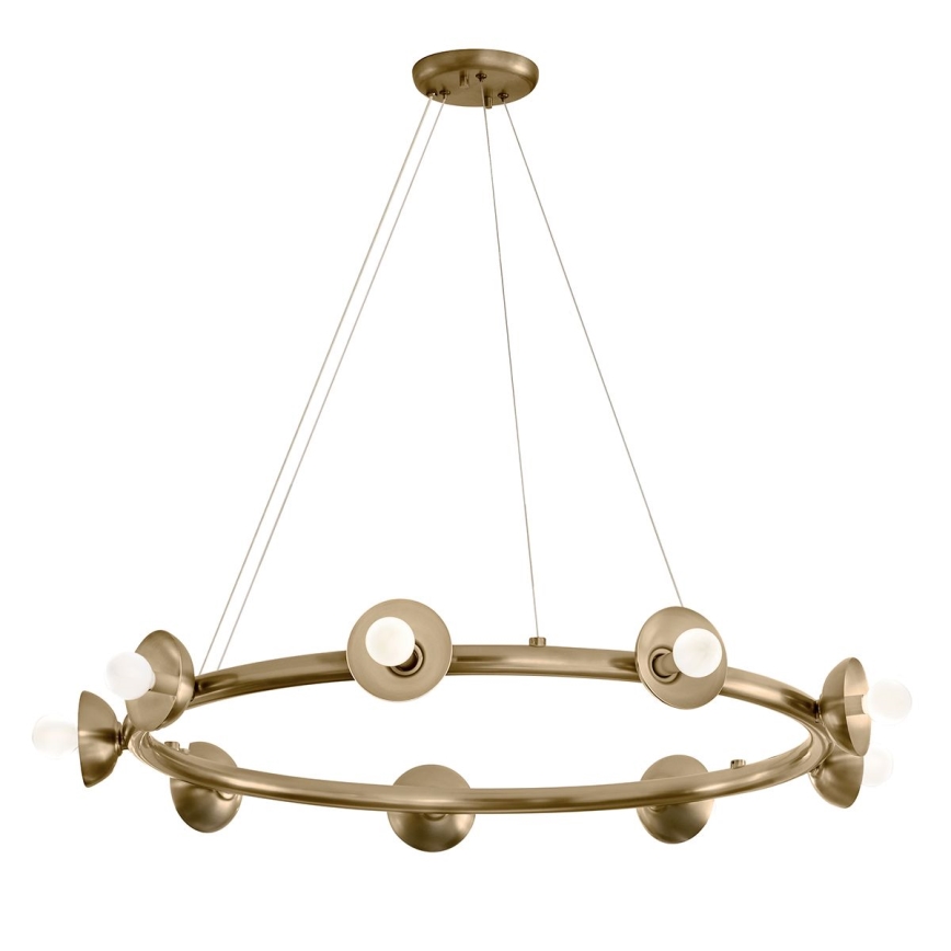 Kichler - Lampadario sospeso a cavo PALTA 9xE14/40W/230V oro