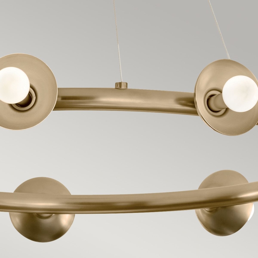 Kichler - Lampadario sospeso a cavo PALTA 9xE14/40W/230V oro
