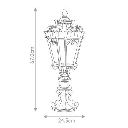 Kichler - Lampada esterna TOURNAI 2xE14/60W/230V IP44 bronzo