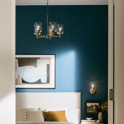 Kichler - Lampadario a sospensione con catena WINSLOW 5xE27/60W/230V diametro 50,2 cm ottone