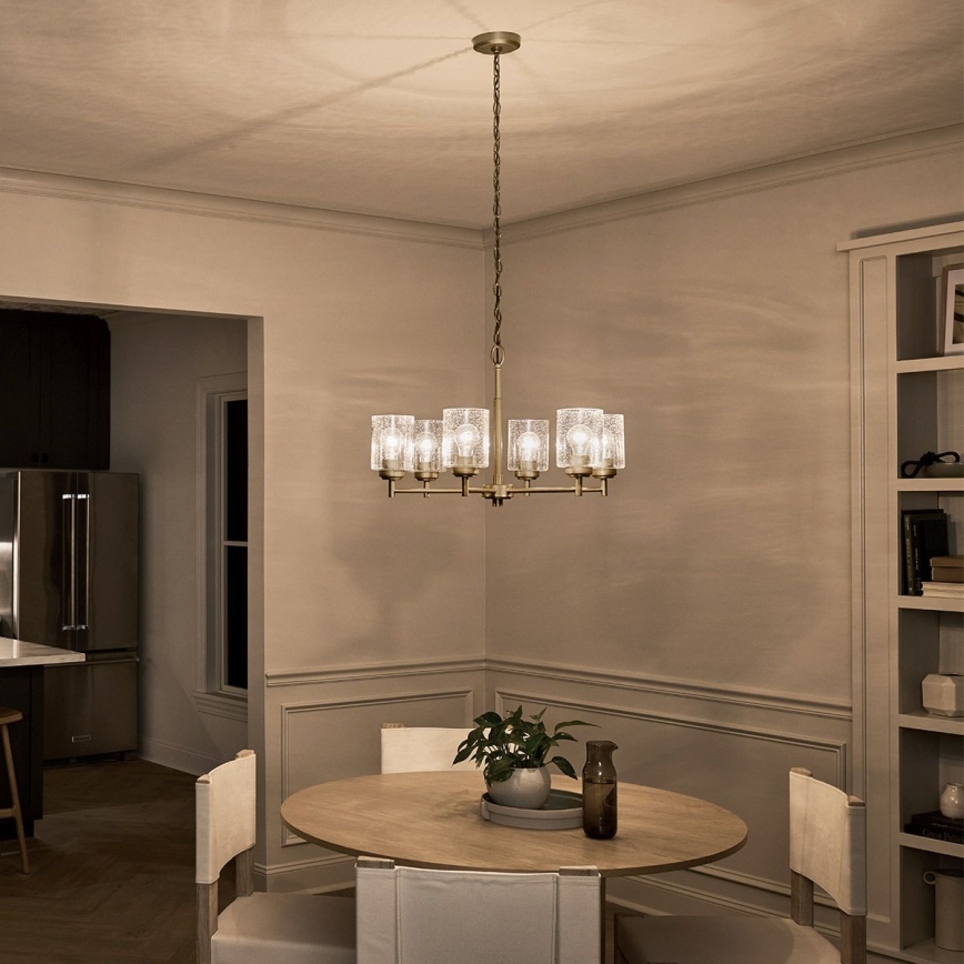 Kichler - Lampadario a sospensione con catena WINSLOW 6xE27/60W/230V diametro 66 cm ottone