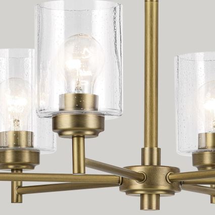 Kichler - Lampadario a sospensione con catena WINSLOW 6xE27/60W/230V diametro 66 cm ottone