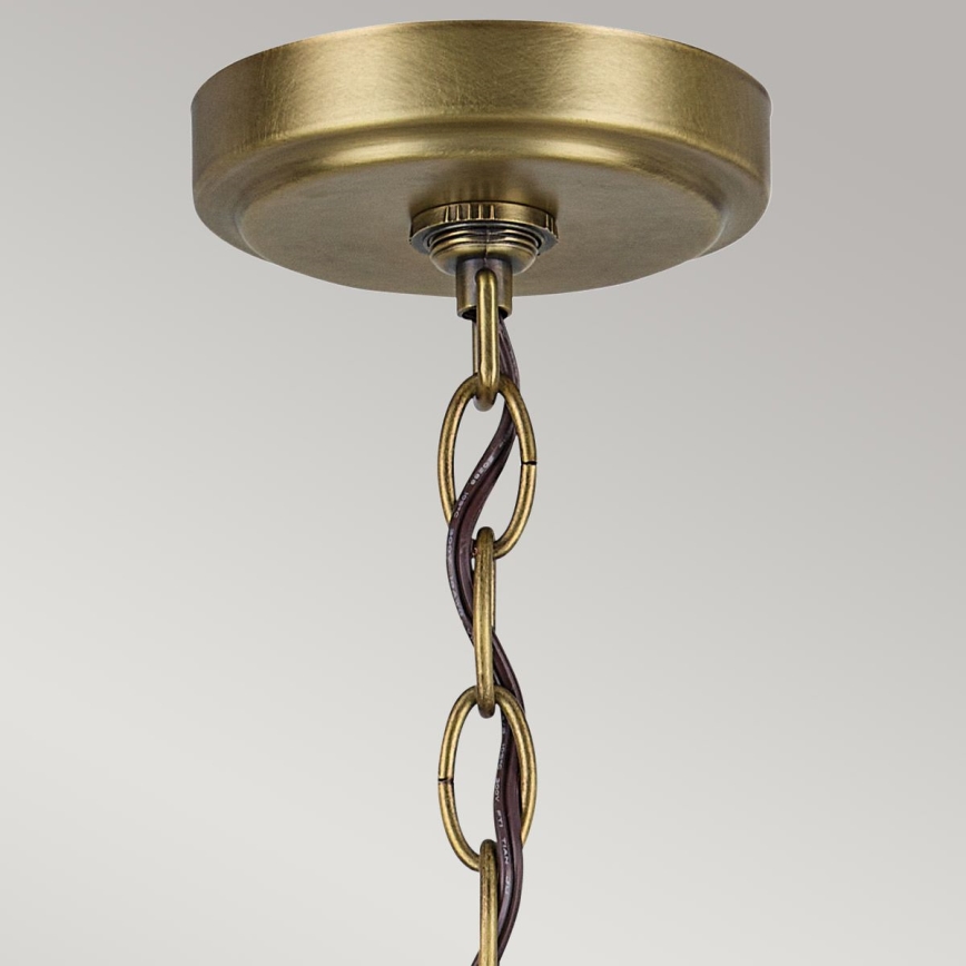 Kichler - Lampadario a sospensione con catena WINSLOW 6xE27/60W/230V diametro 66 cm ottone