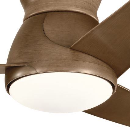 Kichler - Ventilatore da soffitto dimmerabile a LED ERIS LED/10W/230V bronzo IP44 + telecomando