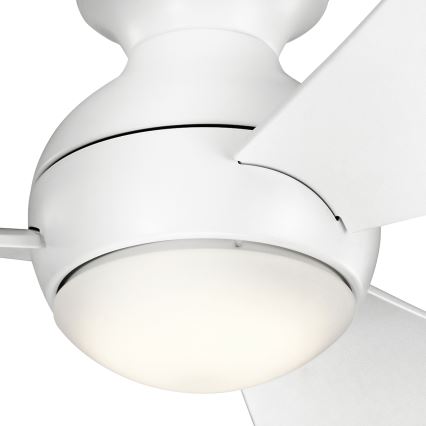 Kichler - Ventilatore da soffitto dimmerabile a LED SOLA LED/10W/230V IP23 bianco + telecomando