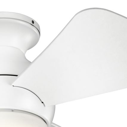 Kichler - Ventilatore da soffitto dimmerabile a LED SOLA LED/10W/230V IP23 bianco + telecomando