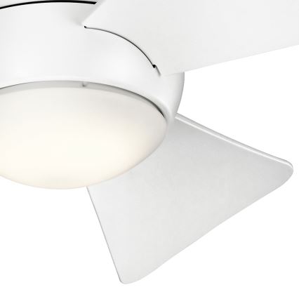 Kichler - Ventilatore da soffitto dimmerabile a LED SOLA LED/10W/230V IP23 bianco + telecomando