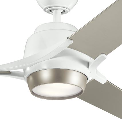 Kichler - Ventilatore da soffitto dimmerabile a LED ZEUS LED/10W/230V + telecomando