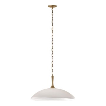 Kichler - Lampadario a sospensione con catena DELAROSA 1xE27/60W/230V bianco/ottone
