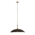 Kichler - Lampadario a sospensione con catena DELAROSA 1xE27/60W/230V nero/ottone