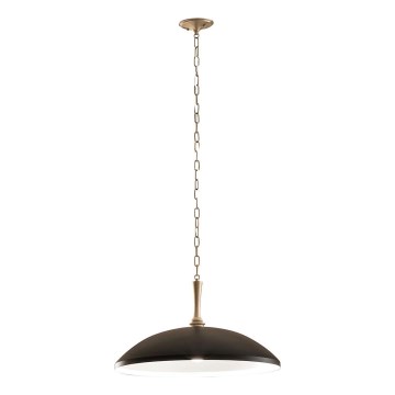 Kichler - Lampadario a sospensione con catena DELAROSA 1xE27/60W/230V nero/ottone