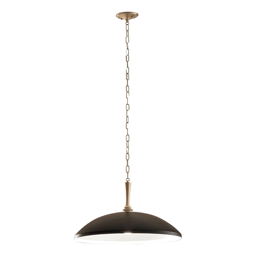 Kichler - Lampadario a sospensione con catena DELAROSA 1xE27/60W/230V nero/ottone