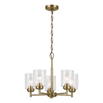 Kichler - Lampadario a sospensione con catena WINSLOW 5xE27/60W/230V diametro 50,2 cm ottone
