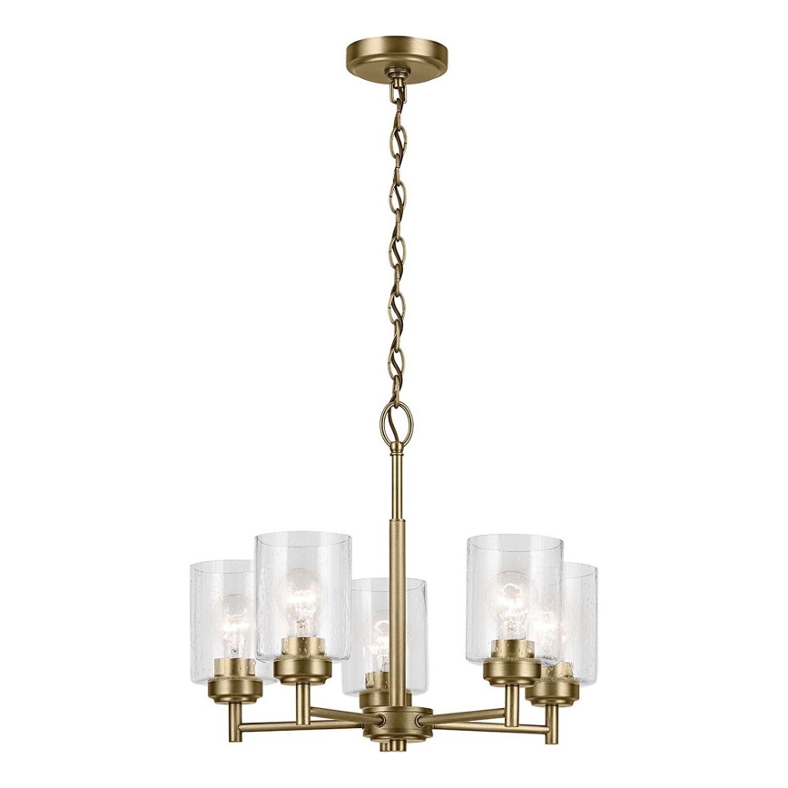 Kichler - Lampadario a sospensione con catena WINSLOW 5xE27/60W/230V diametro 50,2 cm ottone