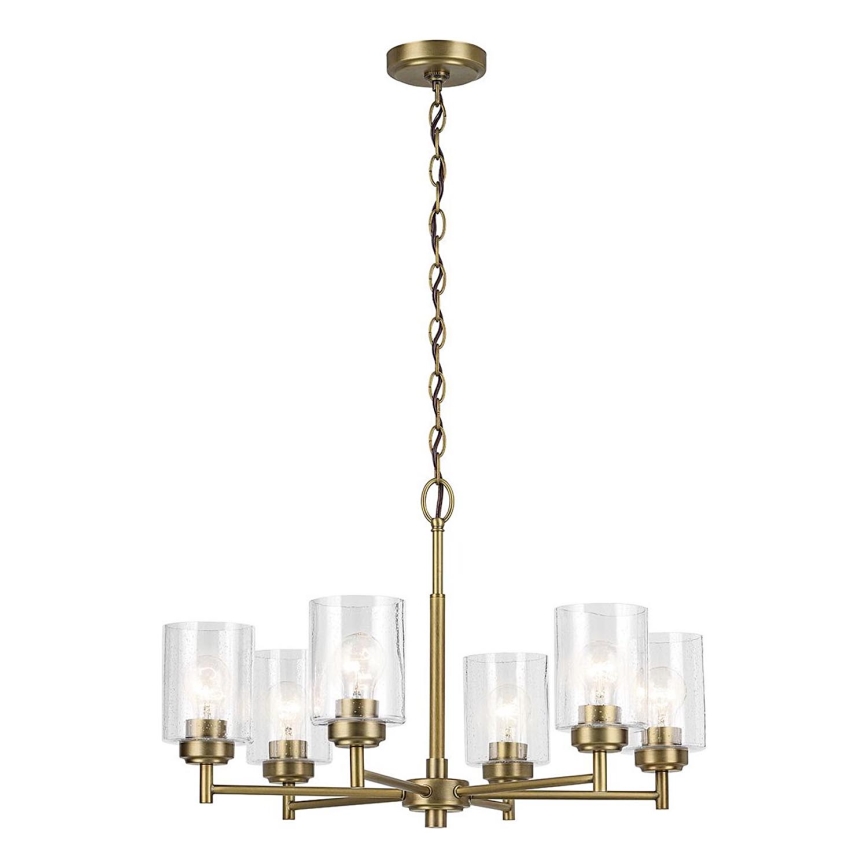 Kichler - Lampadario a sospensione con catena WINSLOW 6xE27/60W/230V diametro 66 cm ottone
