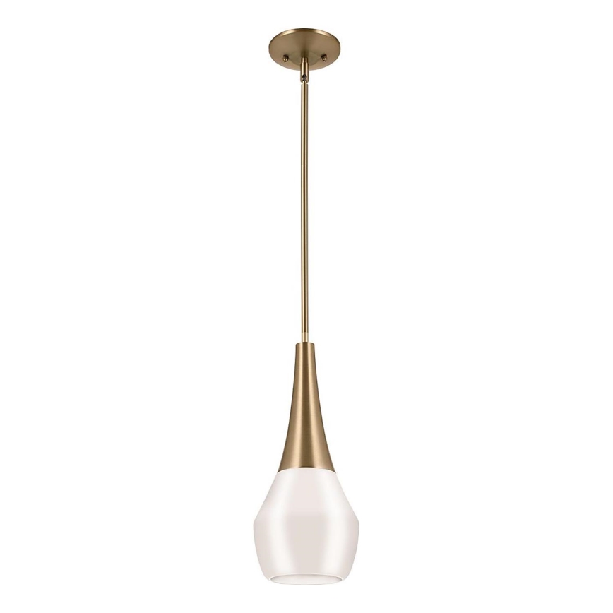 Kichler - Lampadario a sospensione con supporto rigido DEELA 1xE27/60W/230V diametro 17,8 cm ottone