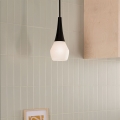 Kichler - Lampadario a stelo DEELA 1xE27/60W/230V Ø 17,8 cm nero