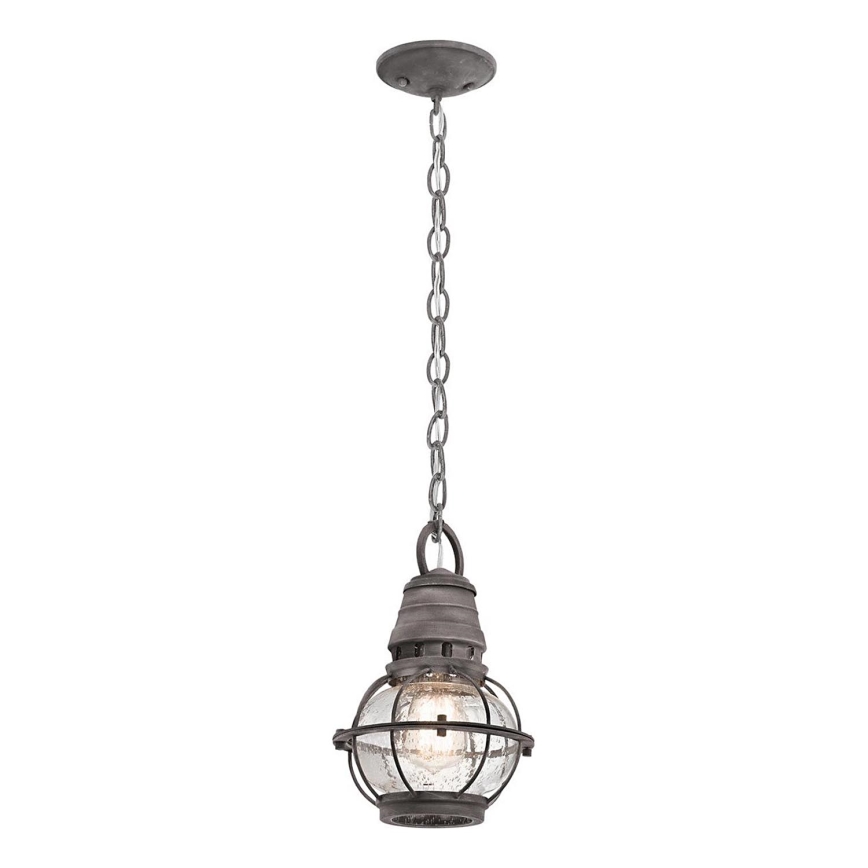 Kichler - Lampadario da esterno a sospensione con catena BRIDGE POINT 1xE27/60W/230V IP44
