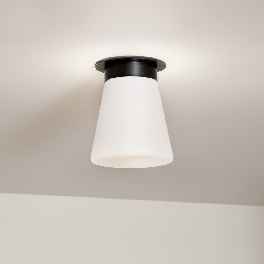 Kichler - Plafoniera ALBERS 1xE27/40W/230V Ø 21,6 cm nera