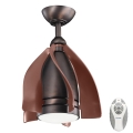 Kichler - Ventilatore da soffitto dimmerabile a LED TERNA LED/10W/230V bronzo/marrone + telecomando