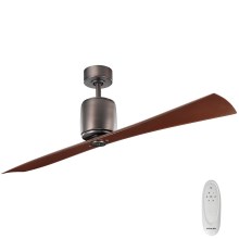 Kichler - Ventilatore da soffitto FERRON marrone + telecomando