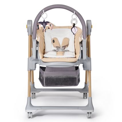 KIDERKRAFT - Sedia da pranzo per bambini 2in1 LASTREE beige/grigio