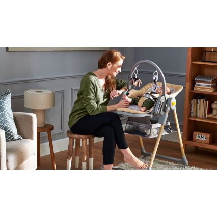 KIDERKRAFT - Sedia da pranzo per bambini 2in1 LASTREE beige/grigio