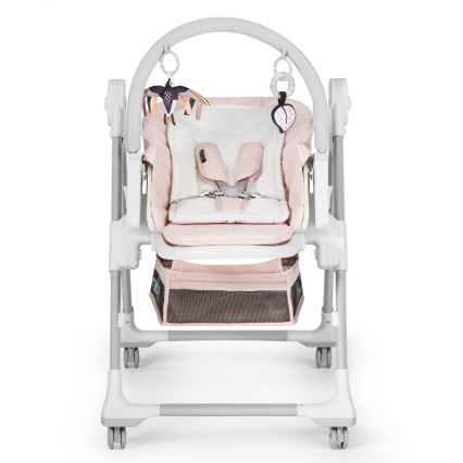 KIDERKRAFT - Sedia da pranzo per bambini 2in1 LASTREE rosa/bianco