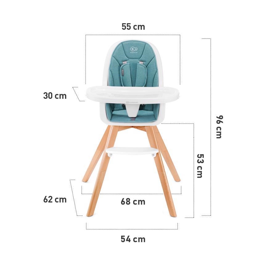KIDERKRAFT - Sedia da pranzo per bambini 2in1 TIXI rosa